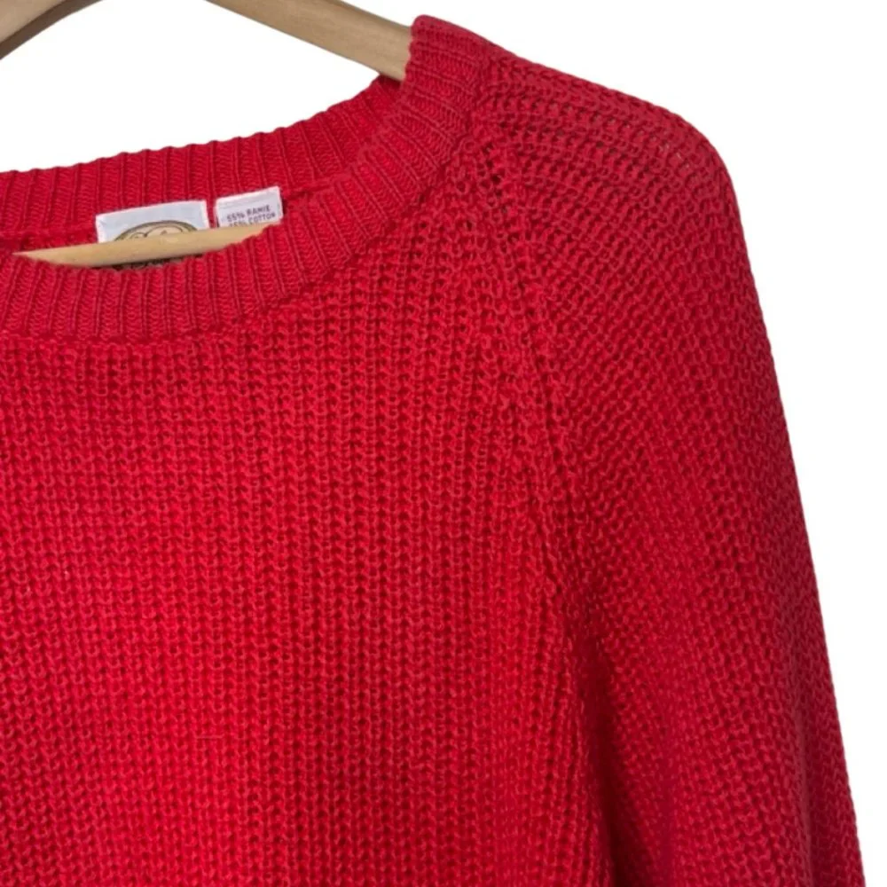PICKET AND POST | Vintage Red Crewneck Preppy Professor Sweater | Size L